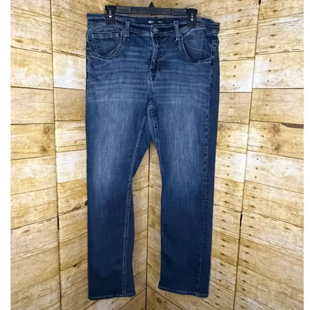 BKE Nolan Essential coolmax stretch relaxed straight leg premium denim jeans